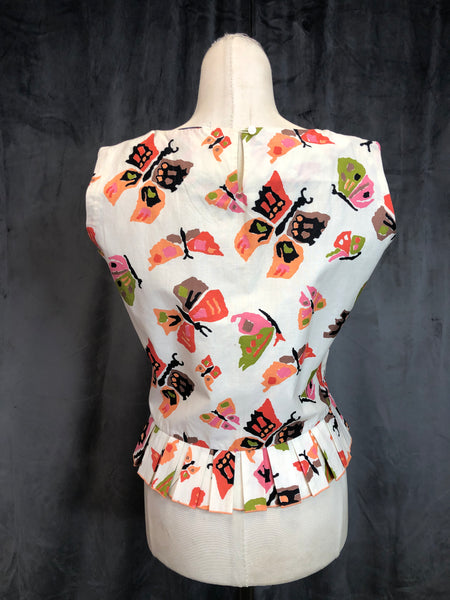 50s Ship N Shore Butterfly Top