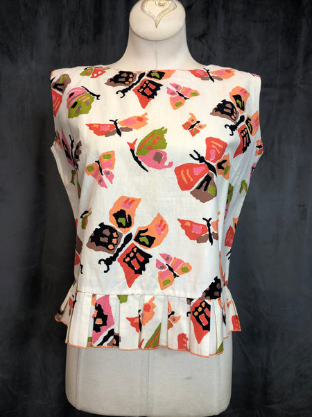50s Ship N Shore Butterfly Top