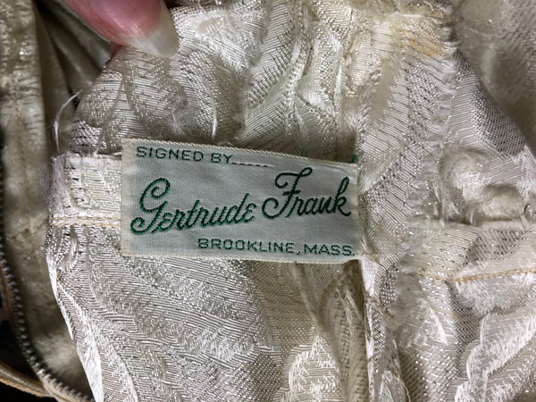 50s Gertrude Frank velvet collar dress