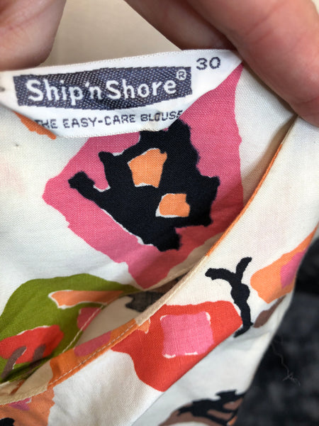 50s Ship N Shore Butterfly Top