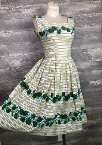 50s Jerry Gilden cotton print dress