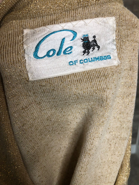 50s Cole of Columbus silver and gold button up