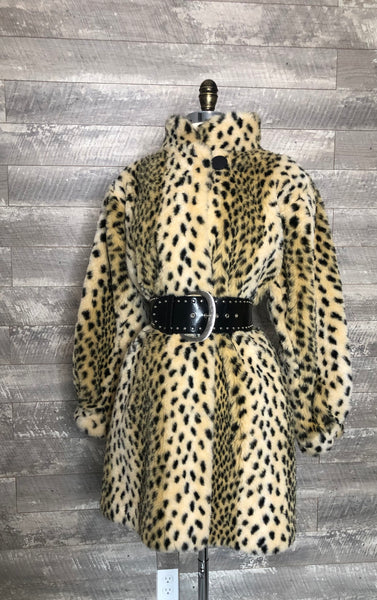 Vintage 70s/80s faux leopard baddie