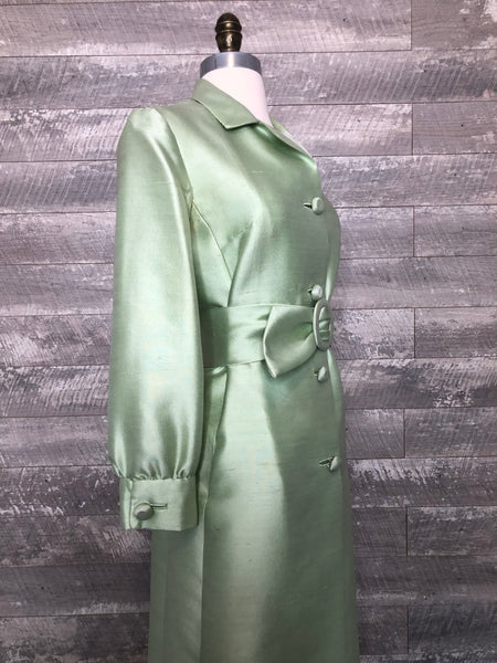 60s mod celadon green dress